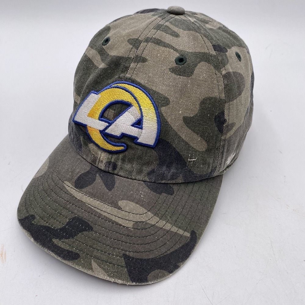Los Angeles Rams Hat Camo 47 Brand Clean Up Adjustable Strapback Cotton Dad